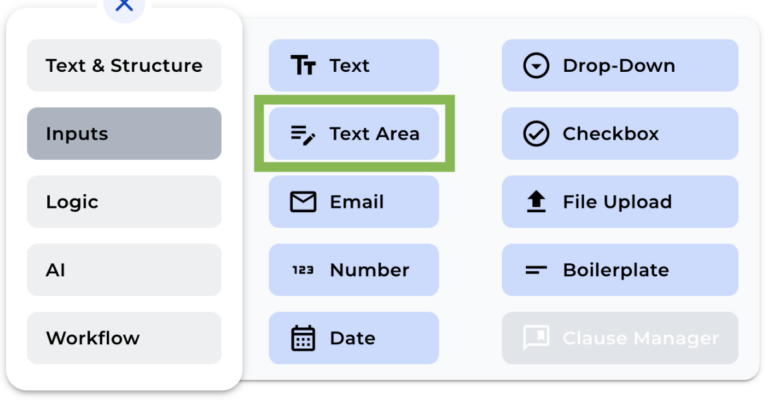 How to Add a Multi-Line Text Input to a Legal Bot in e!