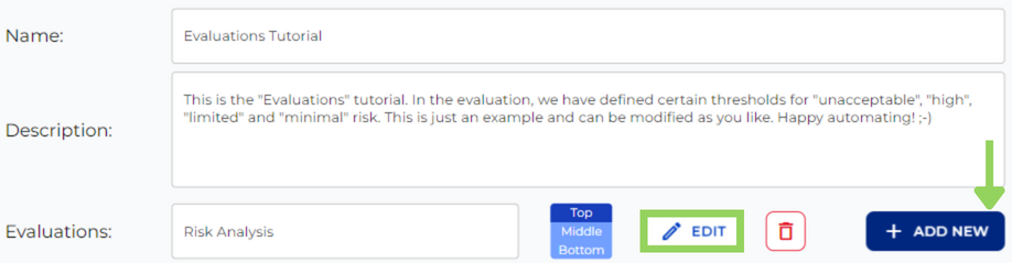 How to Display Dynamic Risk Evaluations in a Legal Bot in e!