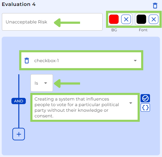 How to Display Dynamic Risk Evaluations in a Legal Bot in e!